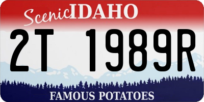 ID license plate 2T1989R
