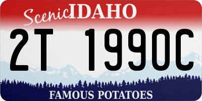 ID license plate 2T1990C