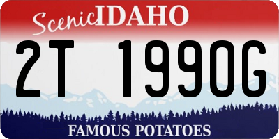 ID license plate 2T1990G
