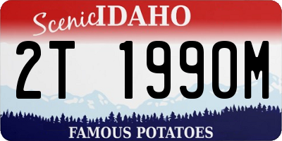 ID license plate 2T1990M