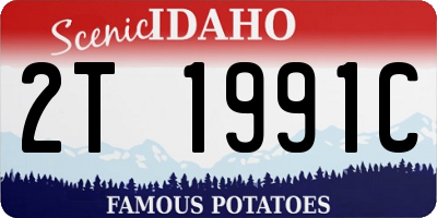 ID license plate 2T1991C