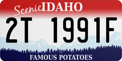 ID license plate 2T1991F
