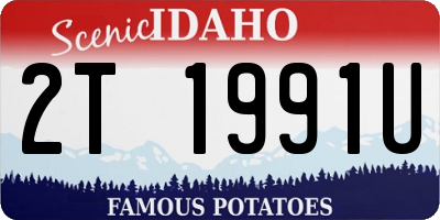 ID license plate 2T1991U