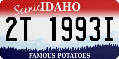 ID license plate 2T1993I