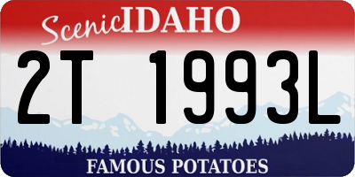 ID license plate 2T1993L