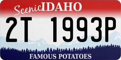 ID license plate 2T1993P