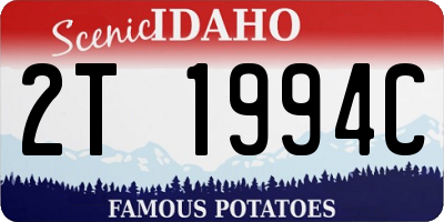 ID license plate 2T1994C