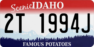 ID license plate 2T1994J
