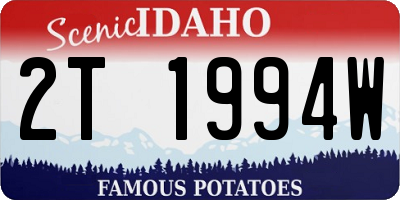 ID license plate 2T1994W