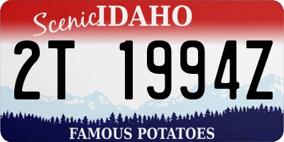ID license plate 2T1994Z