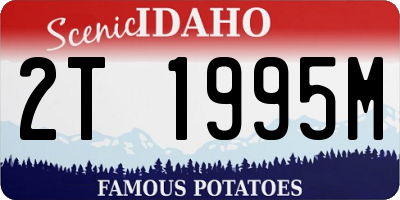ID license plate 2T1995M