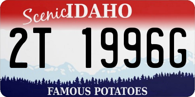 ID license plate 2T1996G