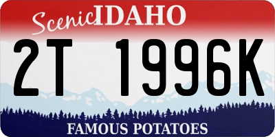 ID license plate 2T1996K