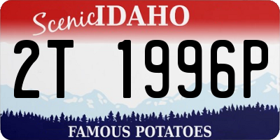 ID license plate 2T1996P