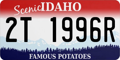 ID license plate 2T1996R