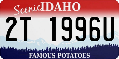 ID license plate 2T1996U