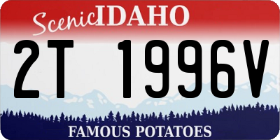 ID license plate 2T1996V