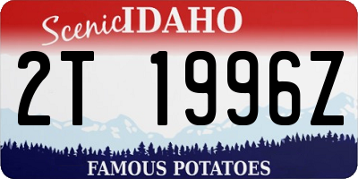 ID license plate 2T1996Z