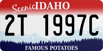 ID license plate 2T1997C