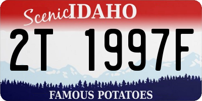 ID license plate 2T1997F