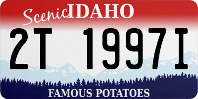 ID license plate 2T1997I