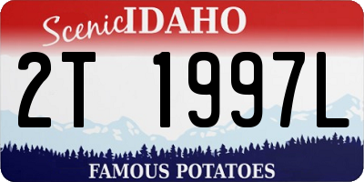 ID license plate 2T1997L