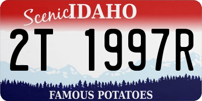 ID license plate 2T1997R