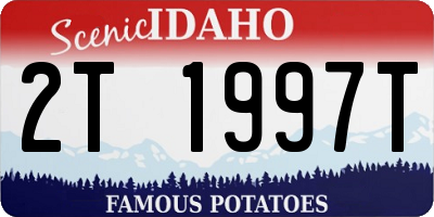 ID license plate 2T1997T