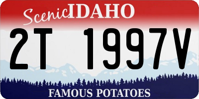 ID license plate 2T1997V