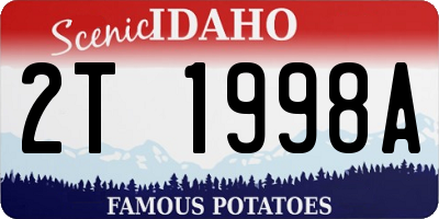 ID license plate 2T1998A