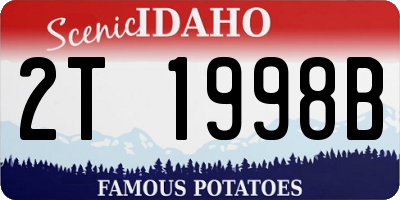 ID license plate 2T1998B