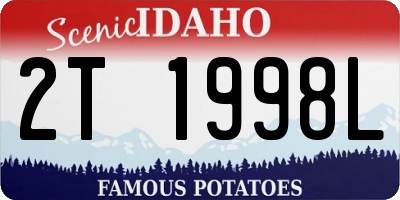 ID license plate 2T1998L