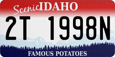 ID license plate 2T1998N