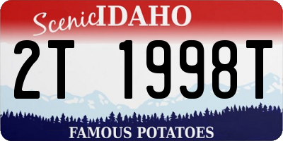 ID license plate 2T1998T