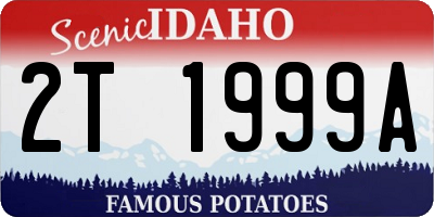 ID license plate 2T1999A