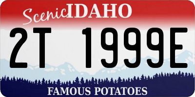ID license plate 2T1999E
