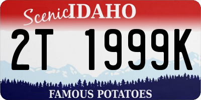 ID license plate 2T1999K