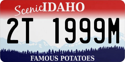ID license plate 2T1999M