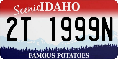 ID license plate 2T1999N