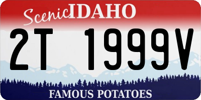 ID license plate 2T1999V