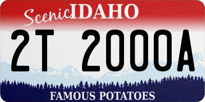 ID license plate 2T2000A