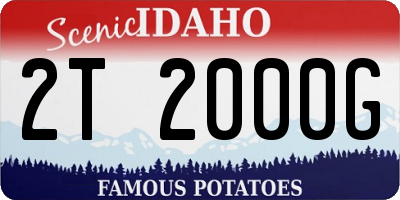 ID license plate 2T2000G