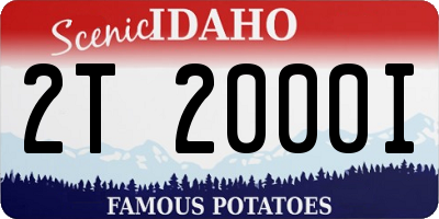 ID license plate 2T2000I