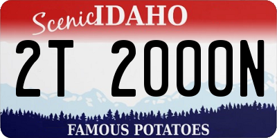 ID license plate 2T2000N