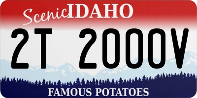 ID license plate 2T2000V