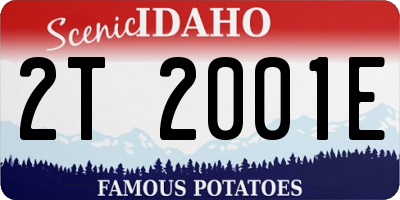 ID license plate 2T2001E