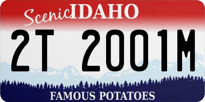ID license plate 2T2001M