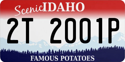 ID license plate 2T2001P