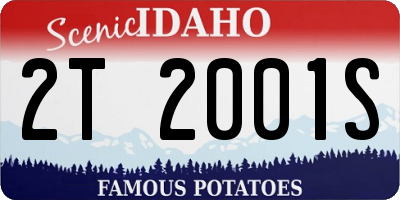 ID license plate 2T2001S