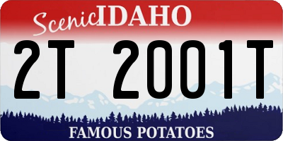 ID license plate 2T2001T